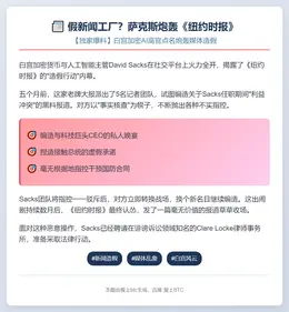 假新闻工厂？萨克斯炮轰《纽约时报》