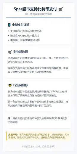 Spar超市支持比特币支付