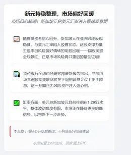 新元持稳整理，市场偏好回暖