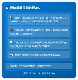微软美股盘前跌近2%