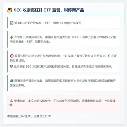 SEC 收紧高杠杆 ETF 监管，叫停新产品