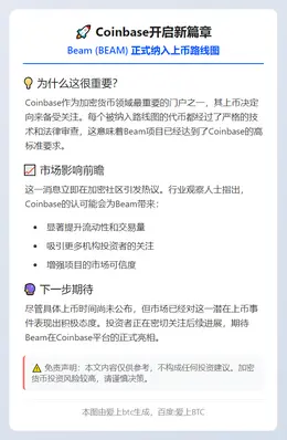Coinbase上币路线图新增Beam
