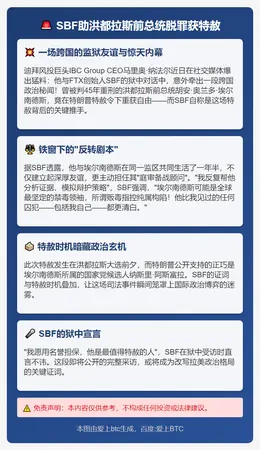 SBF助洪都拉斯前总统脱罪获特赦