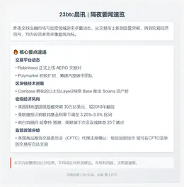23btc晨讯 | 12月5日隔夜要闻