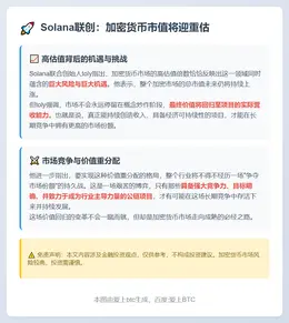 Solana联创：加密货币市值将迎重估