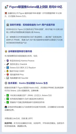 Figure联盟推Solana链上贷款 月均$10亿