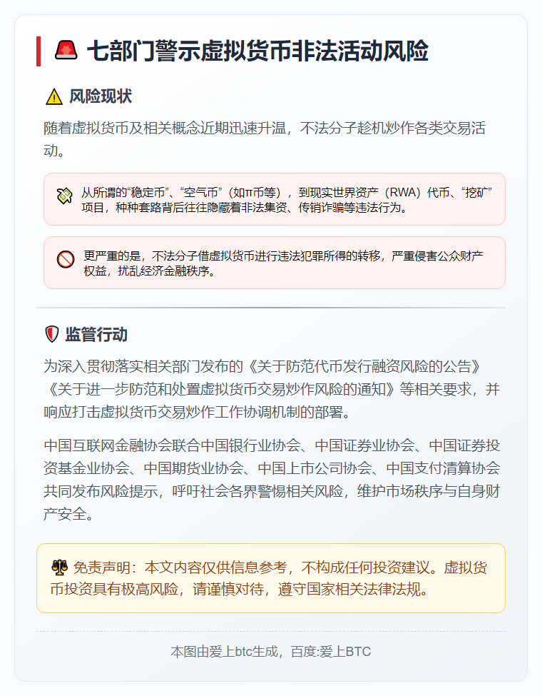 七部门警示虚拟货币非法活动风险