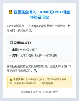 9300万USDT转入币安