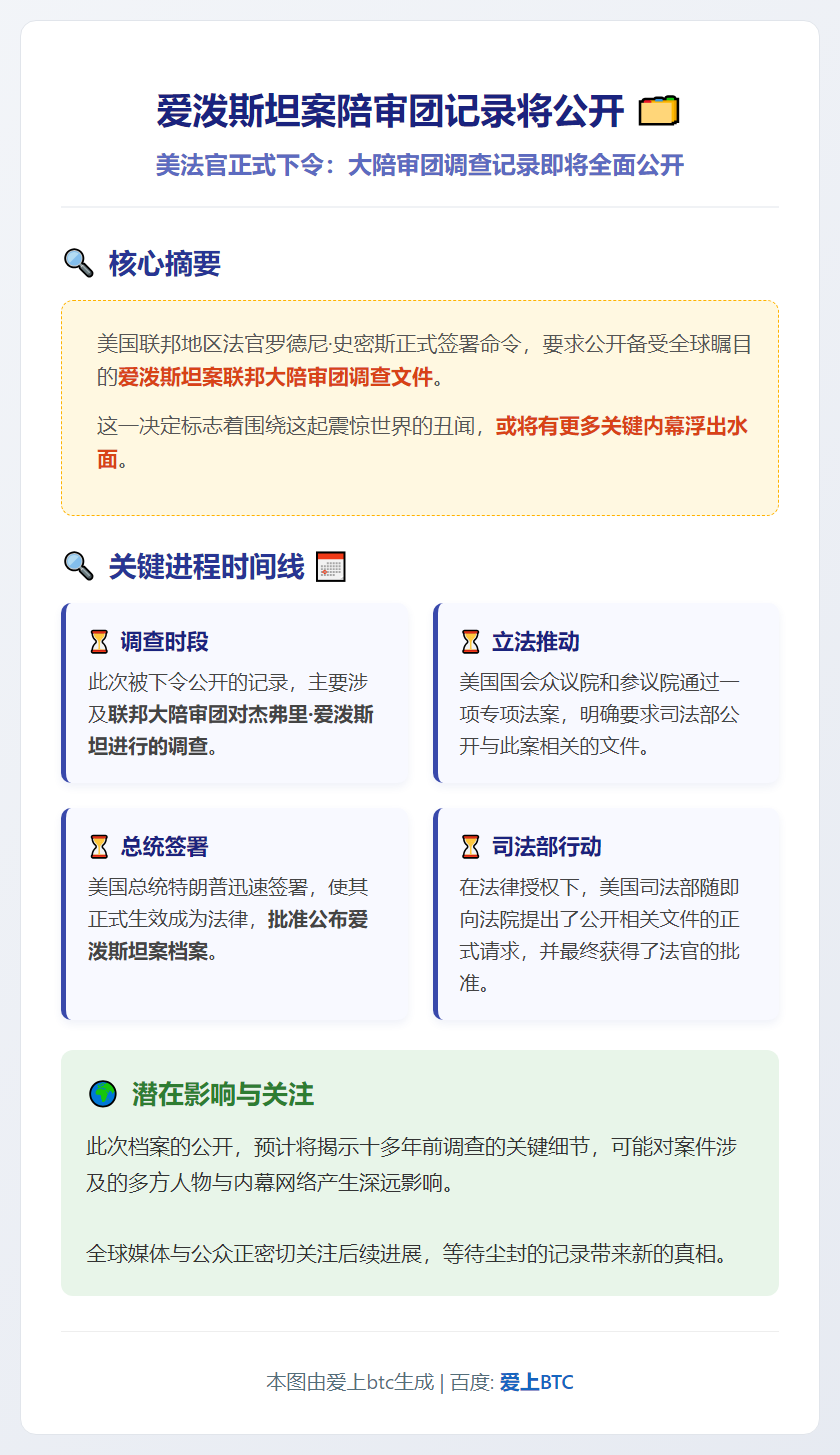 爱泼斯坦案陪审团记录将公开