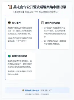 美法官令公开爱泼斯坦案陪审团记录