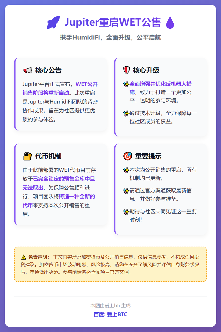 Jupiter重启WET公售12月8日
