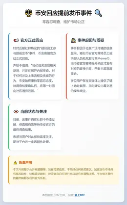 币安回应提前发币事件：零容忍调查
