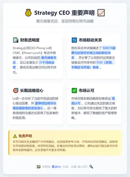 CEO：美元储备可支撑21个月不售比特币