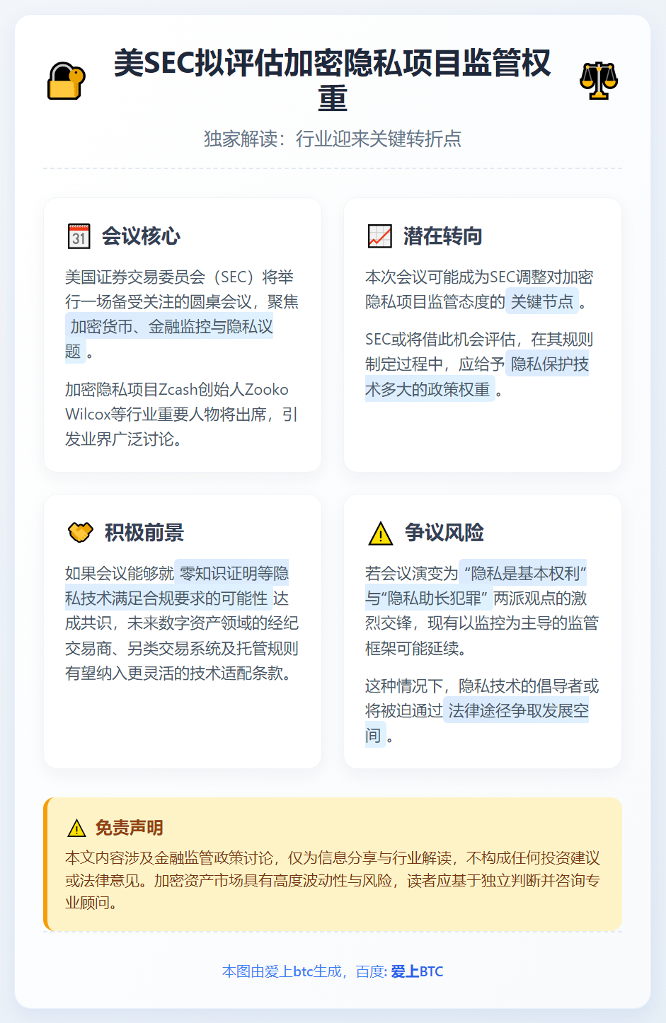 美SEC拟评估加密隐私项目监管权重