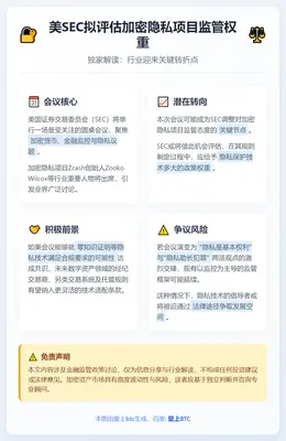 美SEC拟评估加密隐私项目监管权重