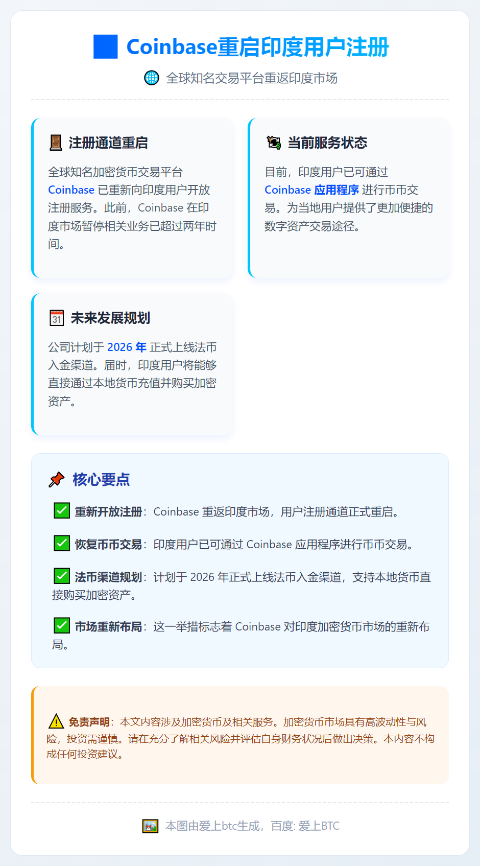 Coinbase重启印度用户注册