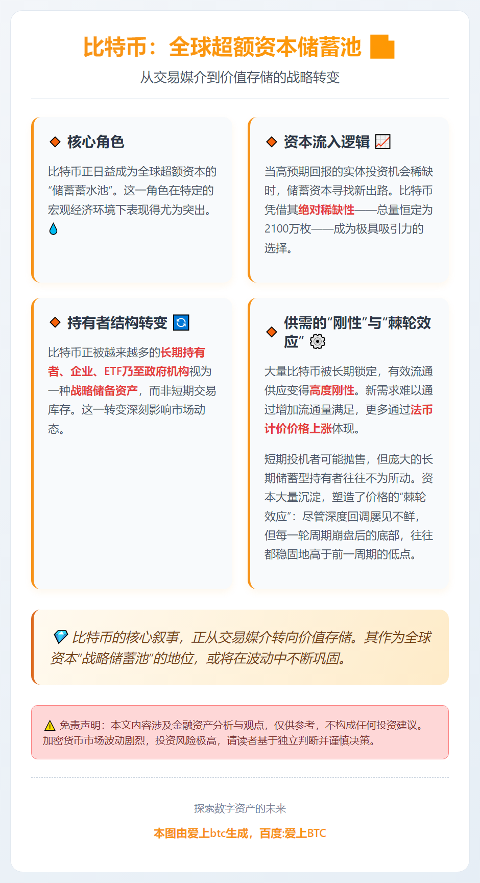 比特币：全球超额资本储蓄池