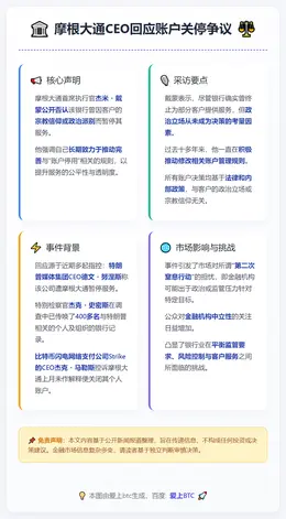 摩根大通CEO否认因客户信仰或政治立场停服务