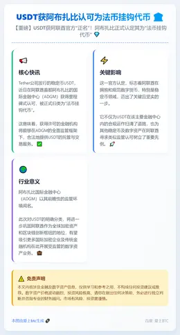 USDT获阿布扎比认可为法币挂钩代币