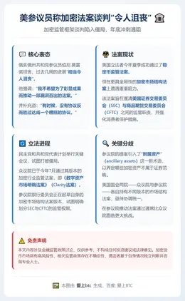 美参议员称加密法案谈判“令人沮丧”