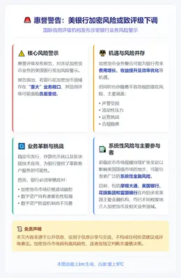 惠誉警告：美银行加密风险或致评级下调