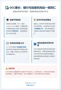 OCC署长：银行与加密机构应一视同仁