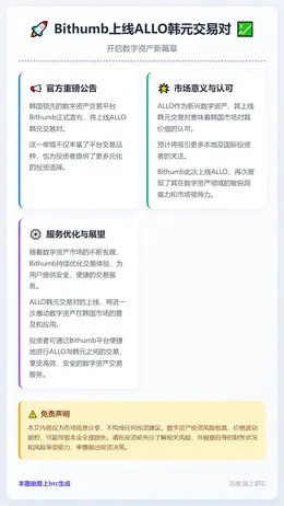 Bithumb上线ALLO韩元交易对