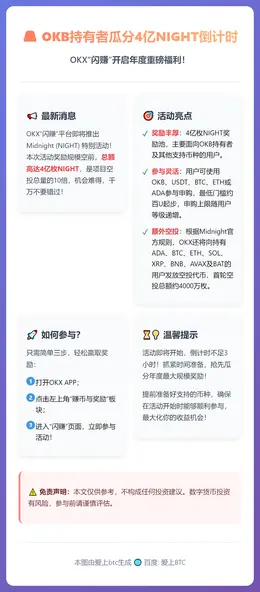 OKB持有者瓜分4亿NIGHT倒计时3小时