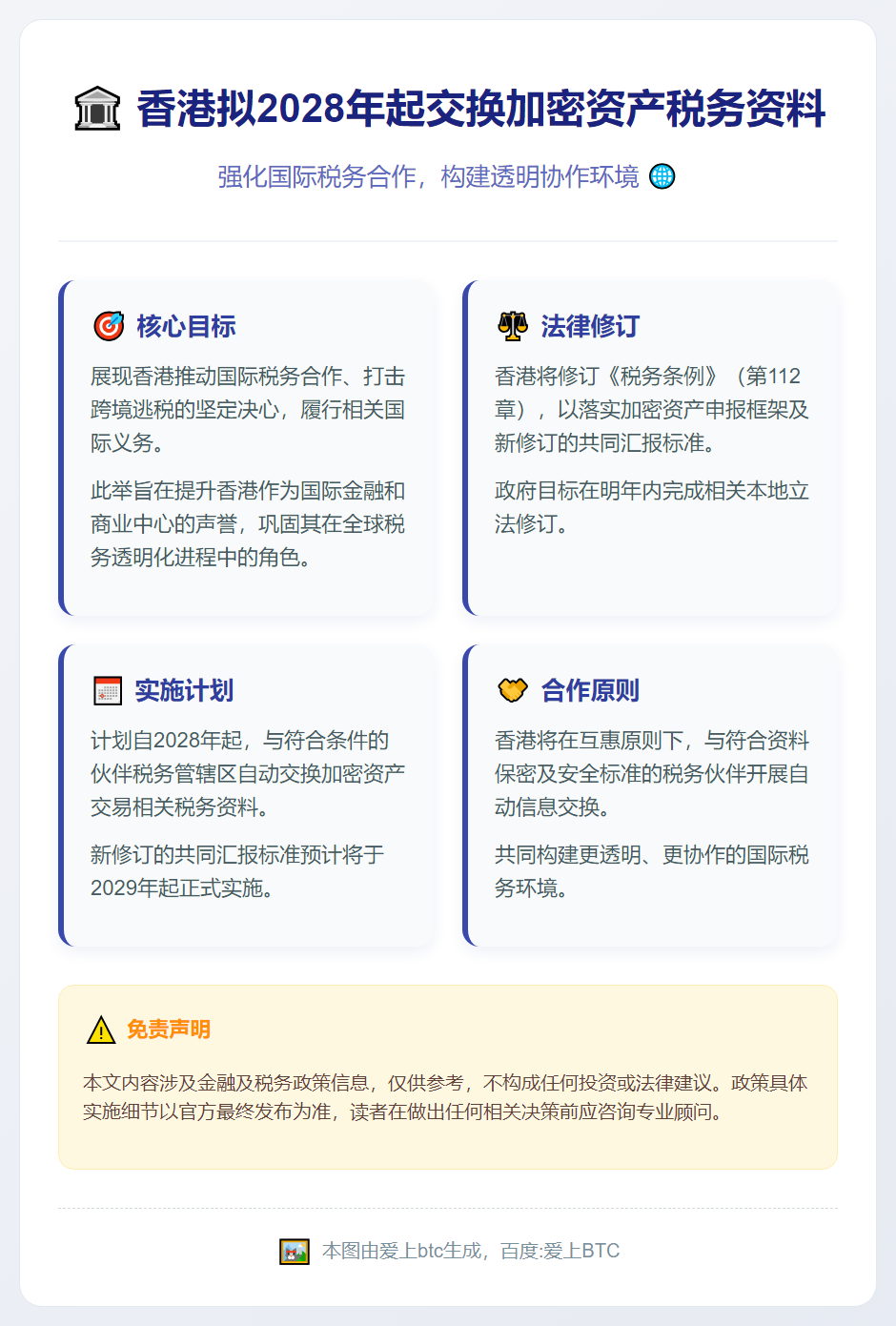 香港拟2028年起交换加密资产税务资料