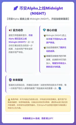 币安Alpha上线Midnight (NIGHT)