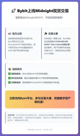 Bybit上线Midnight现货交易