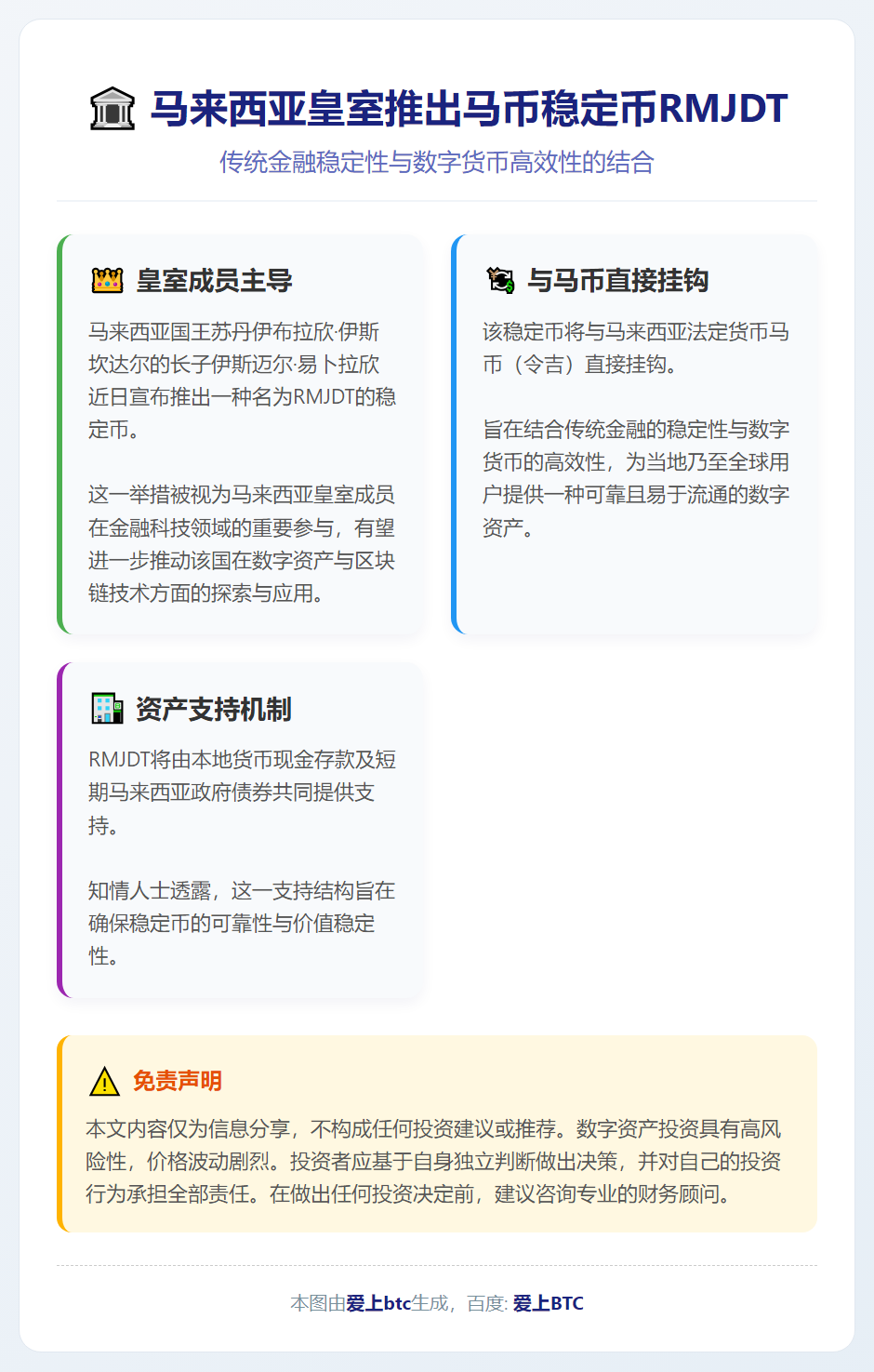 马来西亚皇室推马币稳定币RMJDT