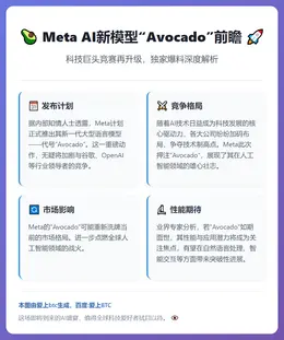 Meta或明年初推AI新模型Avocado
