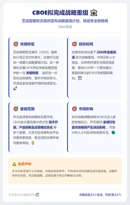 CBOE拟2026年完成战略重组