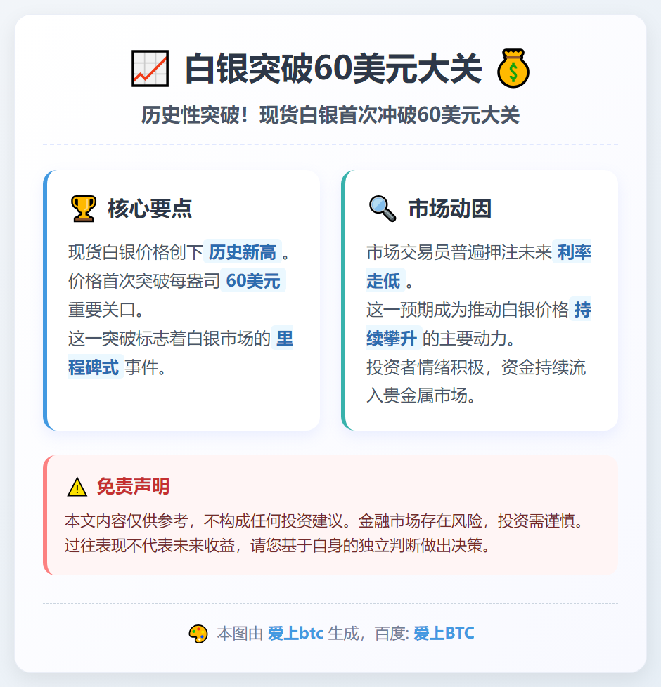 白银突破60美元大关