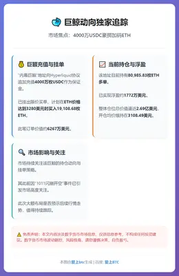 巨鲸充值4000万USDC欲购ETH