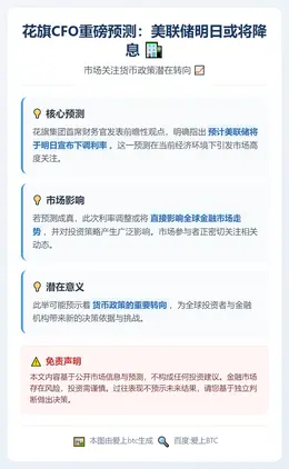 花旗CFO：料美联储明日降息