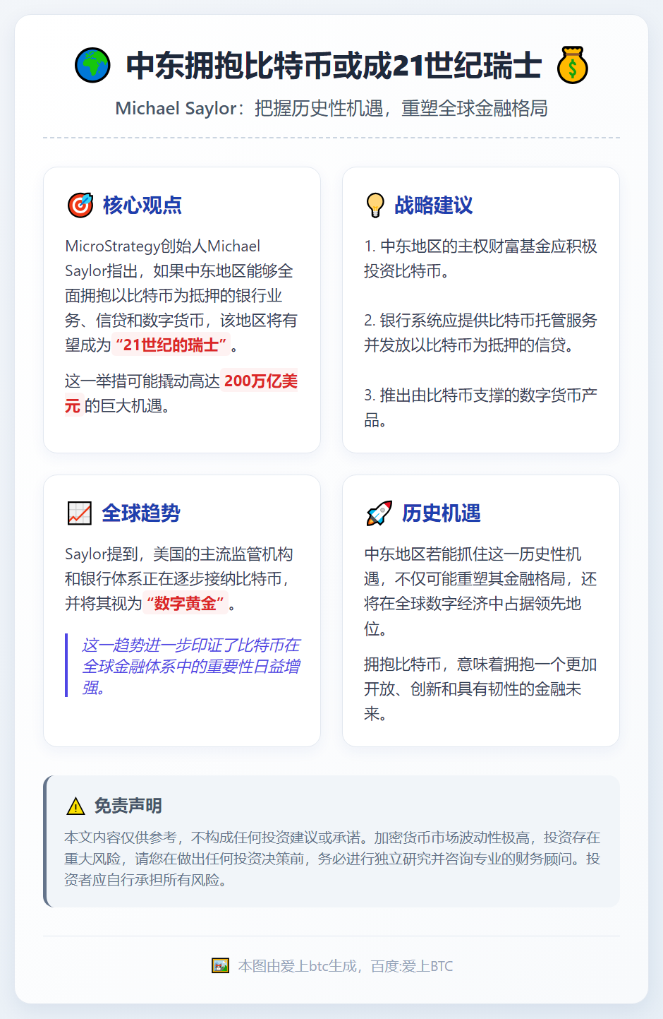 中东拥抱比特币或成21世纪瑞士