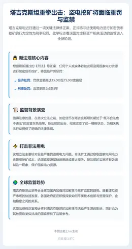 塔吉克斯坦立法打击盗电挖矿
