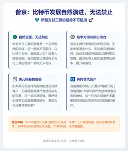 普京：比特币发展自然演进，无法禁止