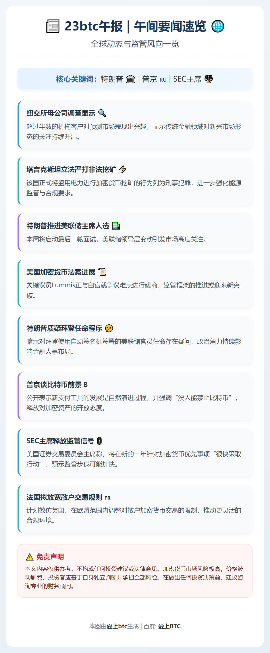 23btc午报 | 12月10日午间要闻速览