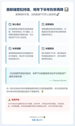 美联储宽松持续，明年下半年利率再降