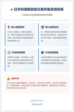 日本拟强制加密交易所备资或投保
