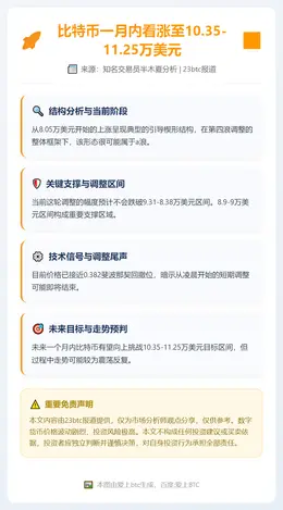 比特币一月内看涨至10.35-11.25万美元