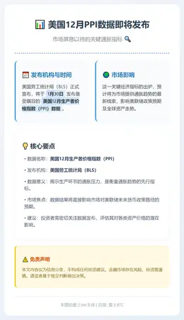 美国12月PPI数据1月30日发布