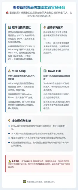 美参议院将表决加密监管官员任命