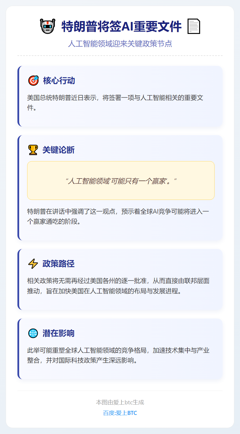 特朗普将签AI重要文件