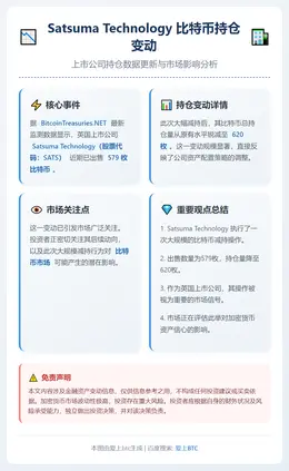 Satsuma Technology售出579枚比特币，持仓