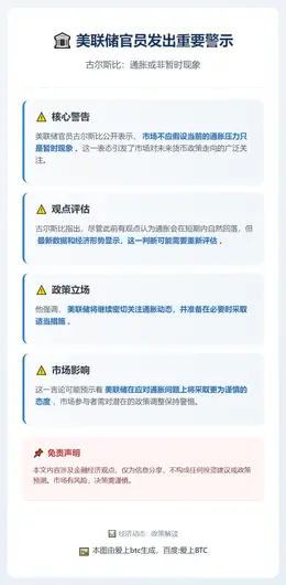 古尔斯比：通胀或非暂时现象
