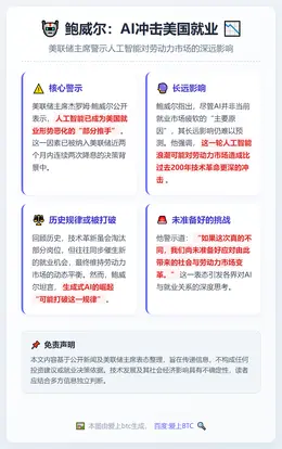 鲍威尔：AI冲击美国就业
